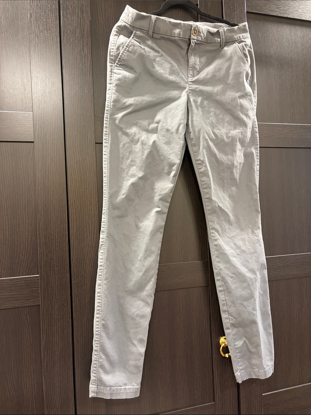 Slim Fit Tall Women’s Chino Pants in Light Gray 33” inseam